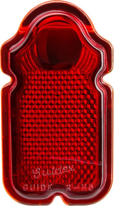Lente para piloto trasero »Guidex«; para piloto tipo Tombstone; apropiado para all Twins 1947-1954; cristal, rojo; reemplaza OEM HD 68090-47; peso bruto: 104 g