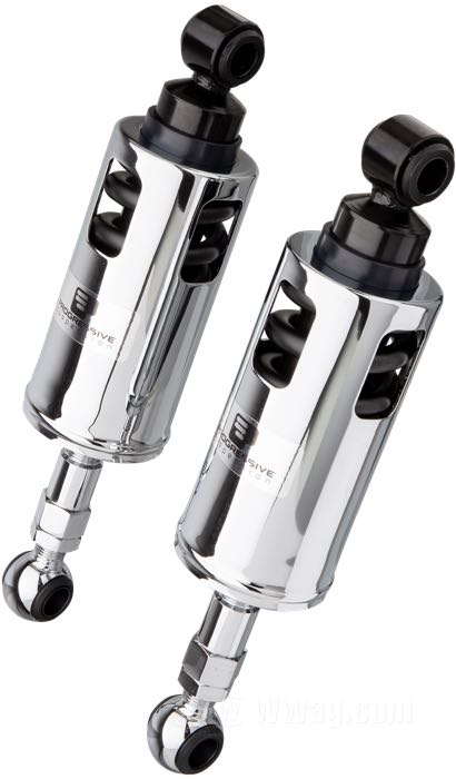 Shock absorbers »Regular« by Progressive Suspension; fits Softail 1989-1999; steel / spring steel, chrome-plated; with parts certificate; gross weight: 5.3 kg