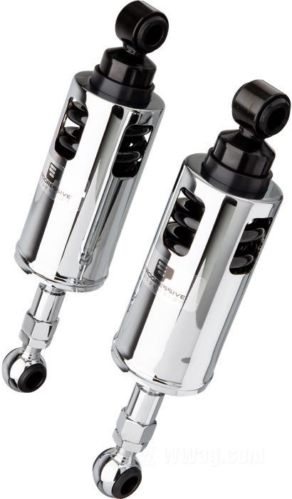 Shock absorbers »Heavy Duty« by Progressive Suspension; fits Softail 1989-1999; steel / spring steel, chrome-plated; with parts certificate; gross weight: 5.3 kg
