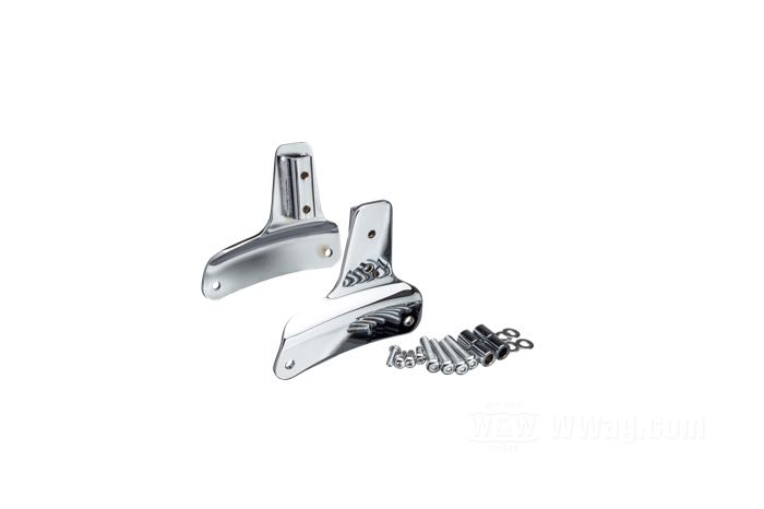 Sideplates by Khrome Werks; fits Road King 2009→; steel, chrome-plated; gross weight: 1.26 kg
