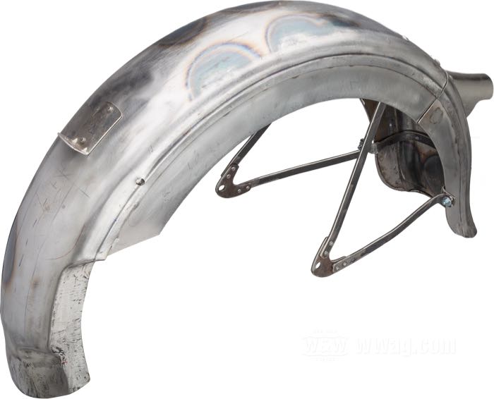 Hinterradschutzblech von The Cyclery; passend für V Modelle 1934-1936; Stahlblech, blank; ersetzt OEM HD 3709-34; Europa; Bruttogewicht: 5.52 kg