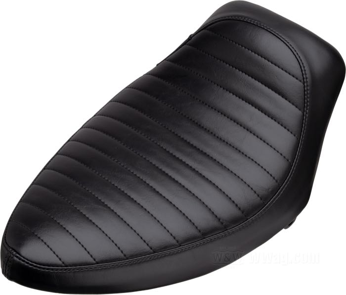 Monosella »Silhouette Biker Gel Pleated« di Le Pera; atto per FL(H) 1965-1984, FX 1971-1986; similpelle, nero; lunghezza x larghezza: 430 x 280 mm; U.S.A.; peso lordo: 2.87 kg