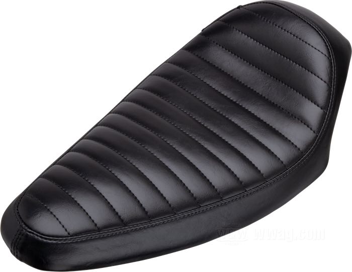 Selle mono »Silhouette Biker Gel Pleated« de Le Pera; adaptable à Sportster 1957-1978; simili cuir, noir; longueur x largeur: 45 x 24 cm; USA; poids brut: 2.42 kg