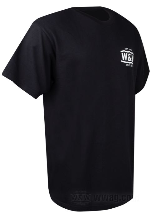 Camisetas W&W-Brand negras - print blanco