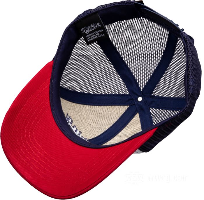 Casquette »Wrecking Crew est. 1979« de Wrecking Crew; tissu polyester, navy / rouge / blanc; poids brut: 102.4 g