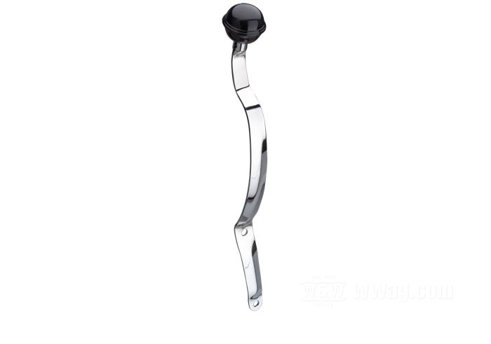 Levier sélecteur manuel; adaptable à Big Twin 1947-1965, 45 cui 1947-1973; acier à ressort, chromé; filetage: 3/8”-24; avec pommeau de levier de vitesses; remplace OEM HD 2204-47C et 33675-37A; poids brut: 250 g