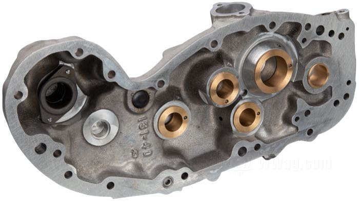 Kit de cárter motor de Cannonball; apropiado para Big Twins de Flatheads de 1937-1948; aluminio fundido, acabado moldeado; con tapa de distribución y árboles de levas; reemplaza OEM HD 402-37, 584-37, 24515-37 y 25208-37; Alemania; peso bruto: 18.8 kg