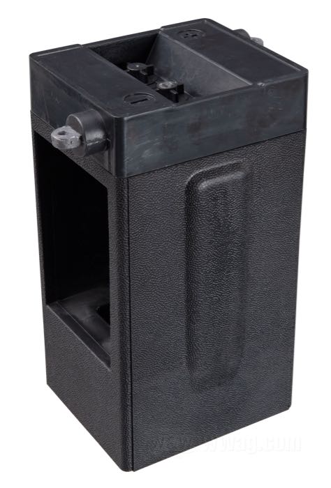 Scatola batteria »LION« di Cannonball; per serbatoio olio OEM Style Horseshoe; atto per big twin OHV 1936-1964, big twin SV 1937-1948; ABS, nero; L x A x P: 115 x 210 x 108 mm; peso lordo: 966 g
