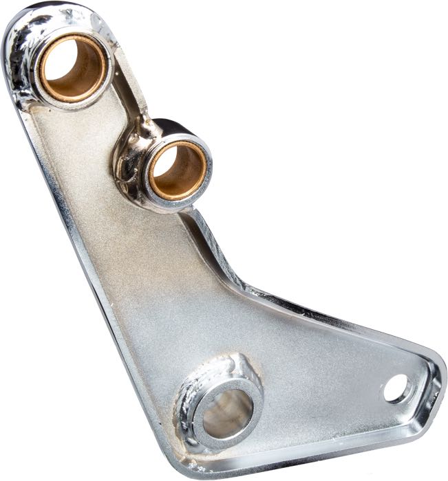 Bremssattelhalter; passend für custom; 10” Scheibe; Stahl, verchromt; Bruttogewicht: 590 g