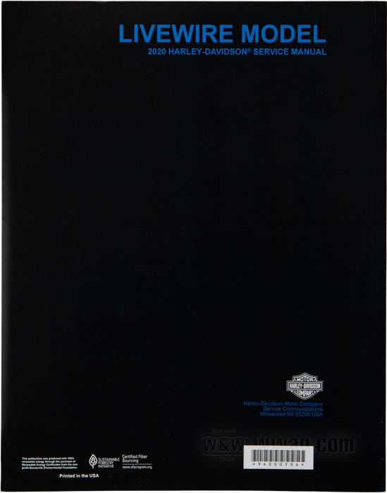 Manuale di servizio; carta; inglese; peso lordo: 751.6 g