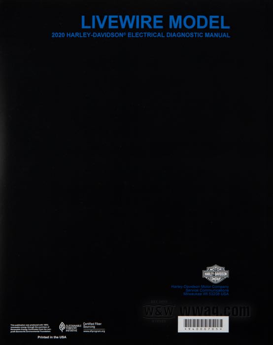 Electrical diagnostic manual; paper; English; gross weight: 916.4 g