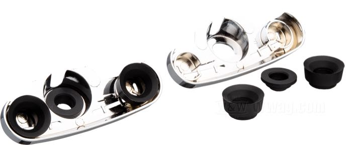 Coperchio »Louvered« di Kuryakyn; per Candela / Vite testata; atto per motori Evolution; alluminio, cromato; peso lordo: 230 g