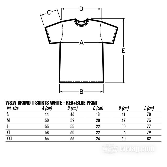Maglietta di W&W Cycles; cotone 200 g/m², bianco; taglia: S; peso lordo: 160 g