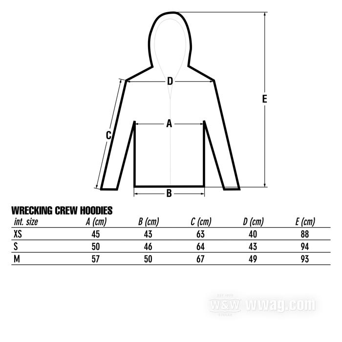 Felpa cappuccio con lampo »Wrecking Crew « di Wrecking Crew; cotone / poliestere, marrone; taglia: XS; peso lordo: 1.06 kg