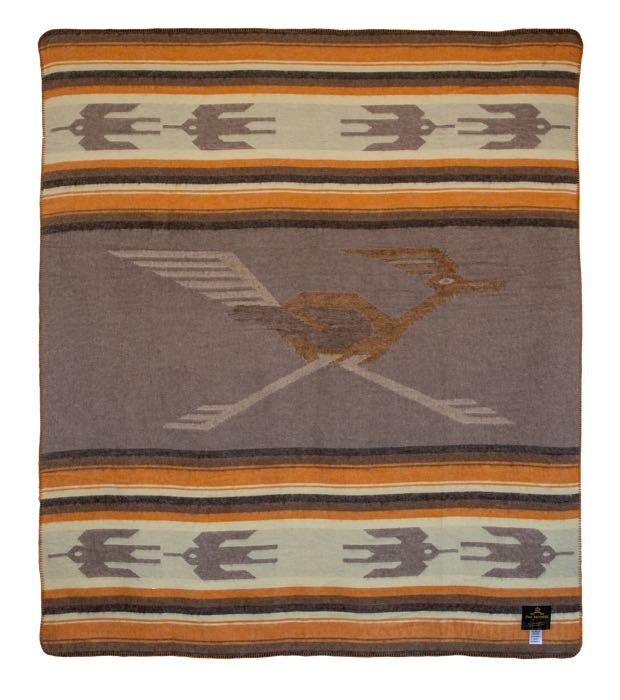 Decke »1969 Roadrunner« von Pike Brothers; Wolle, braun / dunkelbraun / beige; Länge x Breite: 200 x 170 cm; mit Tragegurt für Decken; Portugal; Bruttogewicht: 1.5 kg