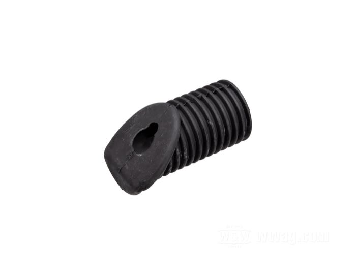 Footpeg rubbers; for Rider footpegs; fits FXR; rubber, black; Ø 43.5 mm; inner Ø: 31 mm; replaces OEM HD 50646-82; gross weight: 90 g