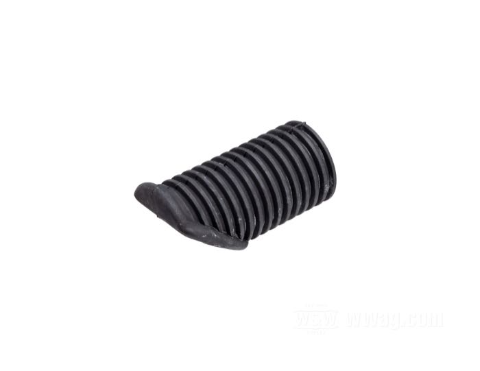 Footpeg rubbers; for Rider footpegs; fits FXR; rubber, black; Ø 43.5 mm; inner Ø: 31 mm; replaces OEM HD 50646-82; gross weight: 90 g