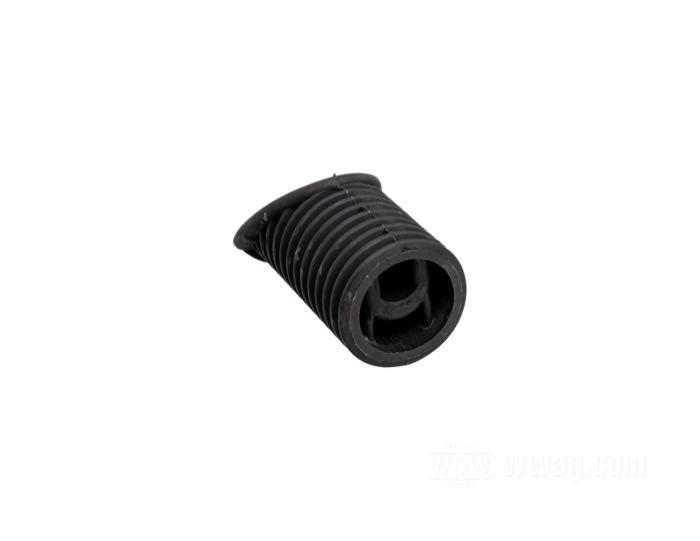 Footpeg rubbers; for Rider footpegs; fits FXR; rubber, black; Ø 43.5 mm; inner Ø: 31 mm; replaces OEM HD 50646-82; gross weight: 90 g