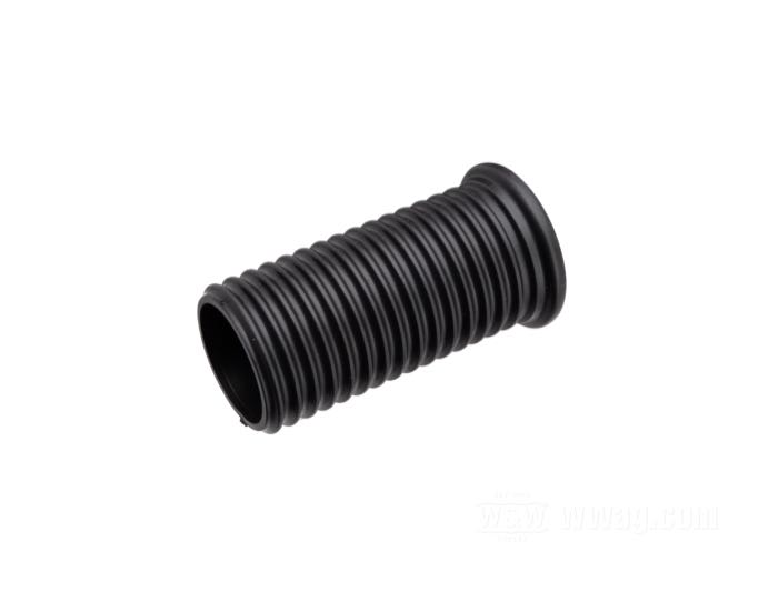 Footpeg rubbers; for FX + XL rider pegs, FLH passenger pegs; rubber, black; Ø 45 mm; inner Ø: 35 mm; replaces OEM HD 50940-52T; gross weight: 60 g