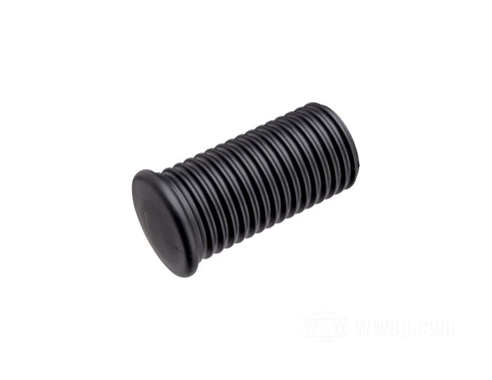 Footpeg rubbers; for FX + XL rider pegs, FLH passenger pegs; rubber, black; Ø 45 mm; inner Ø: 35 mm; replaces OEM HD 50940-52T; gross weight: 60 g