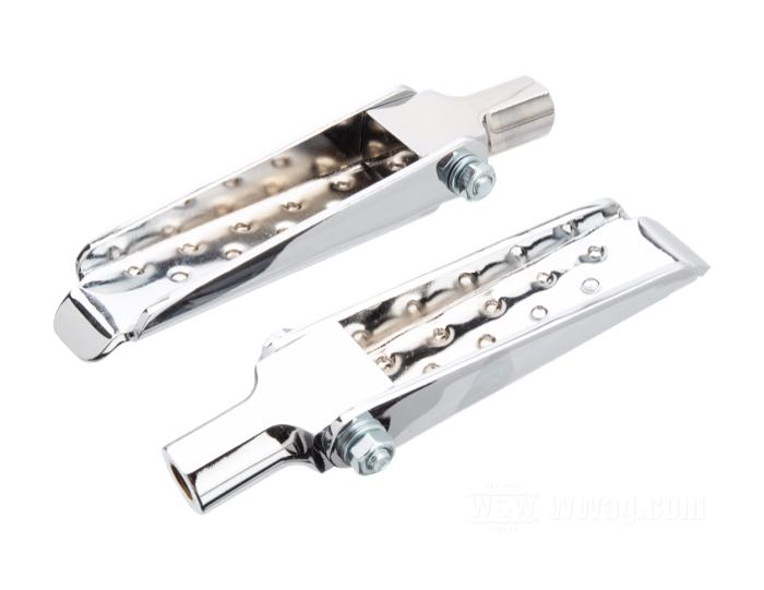 Poggiapiedi passeggero »Tandem« di Samwel Supplies; acciaio, cromato, superficie 95 x 32 mm; filettatura: 3/8”-24; rimpiazza OEM HD 11241-29 e 52652-29; peso lordo: 500 g