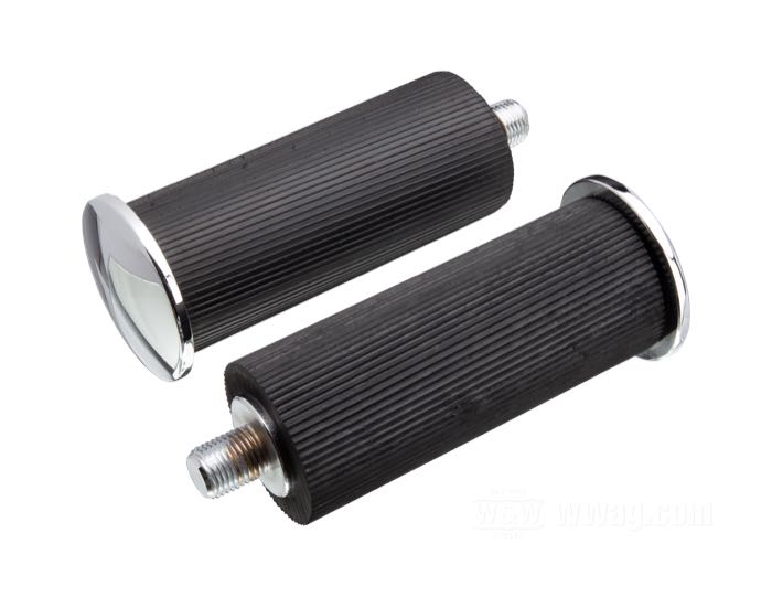 Passenger pegs; fits models 1936-1964; steel / rubber, chrome-plated; Ø 39 mm; replaces OEM HD 52651-41; gross weight: 1.23 kg