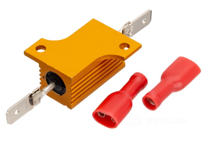 Resistor by Kellermann; for micro 1000 Halogen; L x W x H: 2.7 x 1.4 x 1.4 cm; 15 W; 10 Ω; gross weight: 20 g