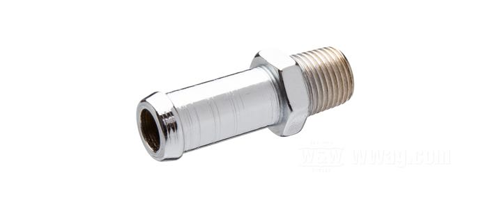 Racor de Colony; para Tubo de aceite; para tubos de DI 3/8”; acero, cromado, recto; rosca del racor: 1/8”-27 NPT; reemplaza OEM HD 63533-41A; EE. UU.; peso bruto: 19 g