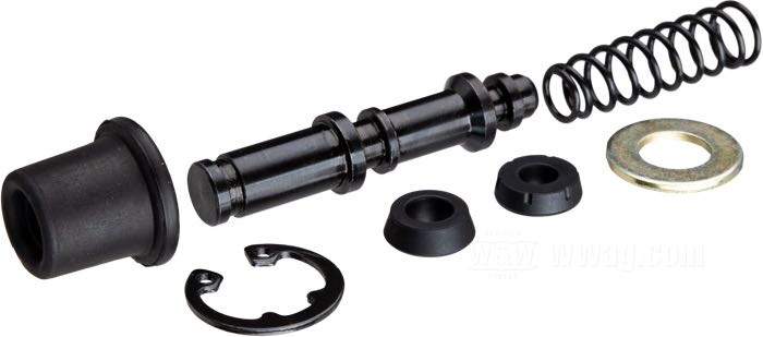 Reparaturkit; für Handbremszylinder; passend für Sportster 2007-2013 mit Einscheibenbremse; Aluminium / Nylon / Federstahl / Gummi; Kolben-Ø: 7/16” (11 mm); erforderliche Bremsflüssigkeit: DOT 4 oder 5; ersetzt OEM HD 42803-07A; Bruttogewicht: 32 g