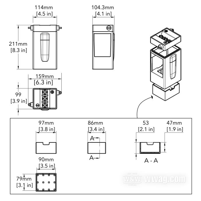 Scatola batteria »LION« di Cannonball; per serbatoio olio OEM Style Horseshoe; atto per big twin OHV 1936-1964, big twin SV 1937-1948; ABS, nero; L x A x P: 115 x 210 x 108 mm; peso lordo: 966 g