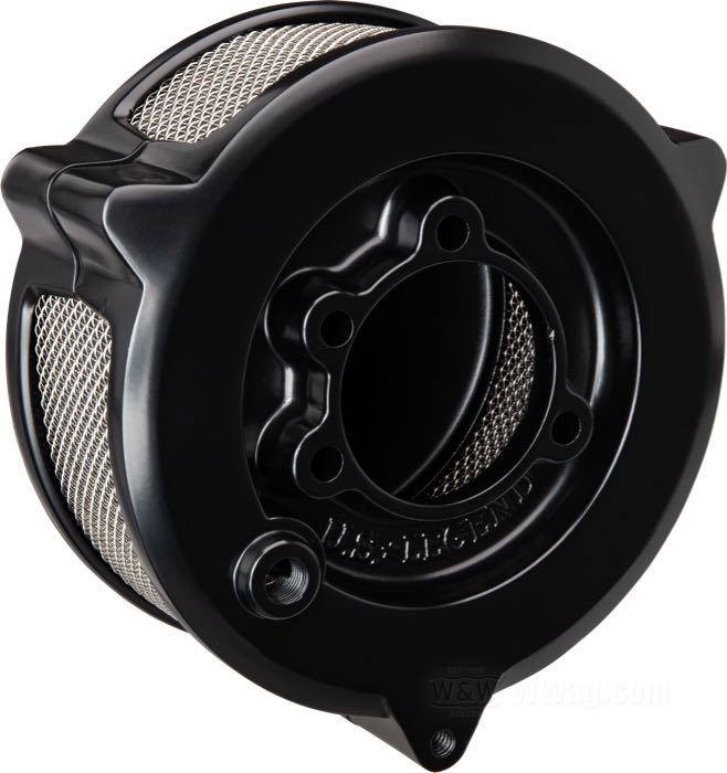 Filtre à air »Dragtron 2«; alu coulé, noir, finition époxy; pour carburateurs Bendix; poids brut: 920 g
