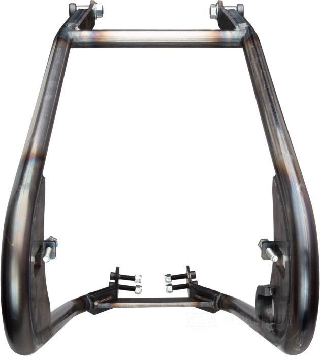 Hardtail »Stile KR « di Lowbrow Customs; atto per Sportster 1967-1978; acciaio, naturale; con kit di montaggio, tiranti per perni ruota posteriore; U.S.A.; peso lordo: 7.05 kg