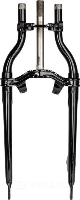 Fourche rigide »inline«; pour Fourche Springer ; adaptable à Big Twin 1936-début 1938; acier, noir, finition époxy; remplace OEM HD 45525-36; poids brut: 8.5 kg