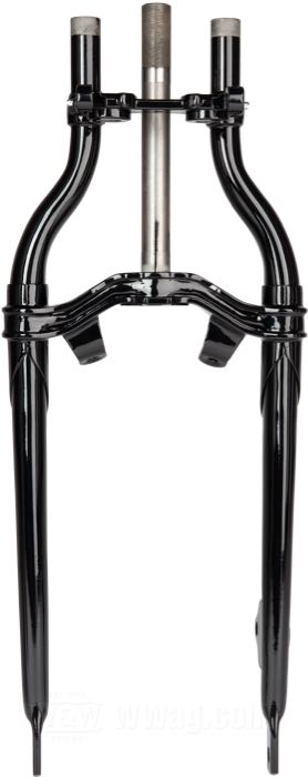 Fourche rigide »inline«; pour Fourche Springer ; adaptable à Big Twin fin 1938-1940; acier, noir, finition époxy; remplace OEM HD 45525-36; poids brut: 8.5 kg