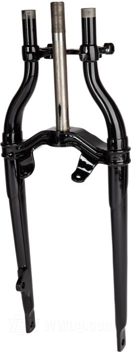 Fourche rigide »inline«; pour Fourche Springer ; adaptable à Big Twin fin 1938-1940; acier, noir, finition époxy; remplace OEM HD 45525-36; poids brut: 8.5 kg