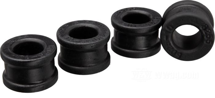 Kit de casquillos de Progressive Suspension; para Amortiguadores; para Progressive Suspension 412 series; apropiado para K-Model and Sportster 1952-2020, Big Twin 1958-1972, FXR, Touring 1980-2005; poliuretano, negro; Ø int. x Ø ext.: 16 x 27 mm, grosor: 19.5 mm; EE. UU.; peso bruto: 70 g