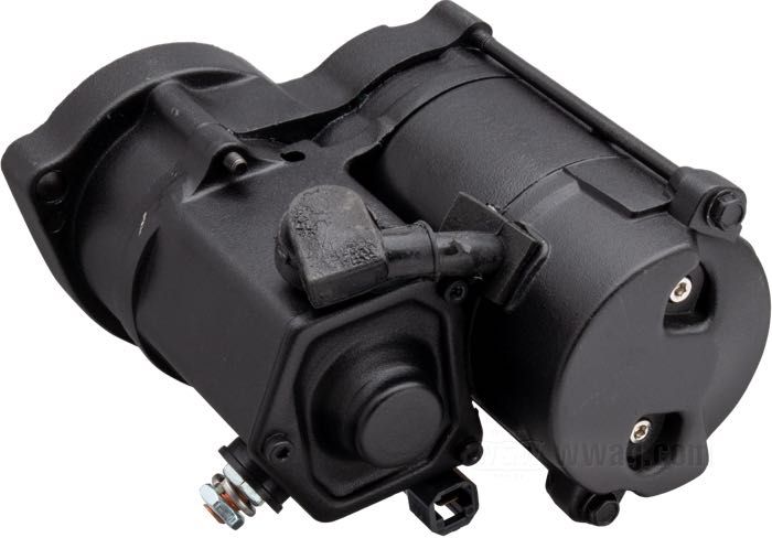 Démarreur de Spyke; adaptable à Big Twin 1989-1993 (sauf FLT); noir; 1.4 kW; poids brut: 4.13 kg
