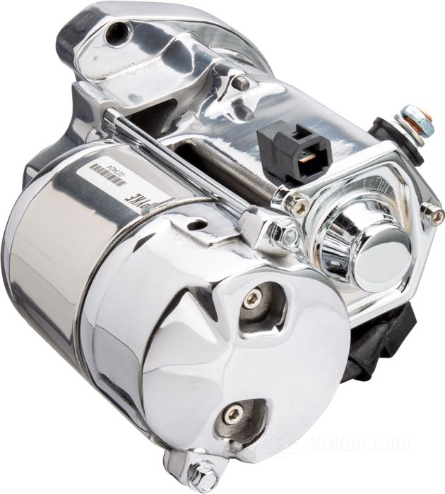 Motor de arranque de Spyke; apropiado para Big Twin 1989-1993 (salvo FLT); pulido; 1.4 kW; peso bruto: 4.19 kg