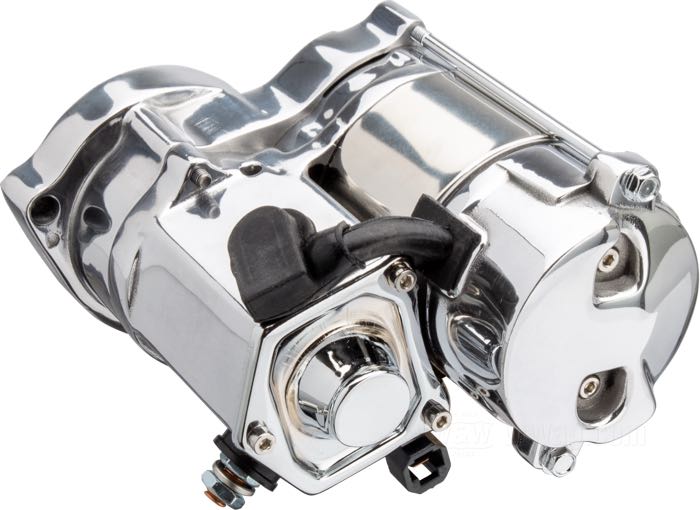 Motor de arranque de Spyke; apropiado para Big Twin 1989-1993 (salvo FLT); pulido; 1.4 kW; peso bruto: 4.19 kg