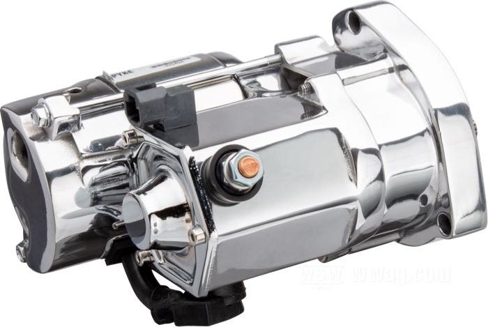 Motor de arranque de Spyke; apropiado para Big Twin 1989-1993 (salvo FLT); pulido; 1.4 kW; peso bruto: 4.19 kg