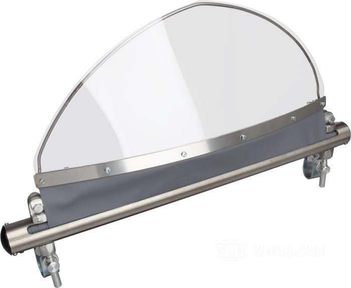 Parabrezza »Hanson Roll-Up«; acciaio / policarbonato / vinile, argento; peso lordo: 3.44 kg