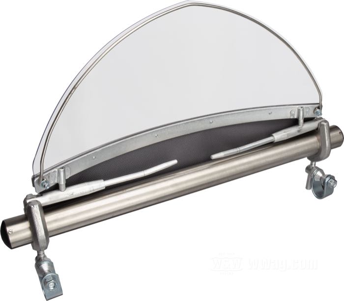 Parabrezza »Hanson Roll-Up«; acciaio / policarbonato / vinile, argento; peso lordo: 3.44 kg