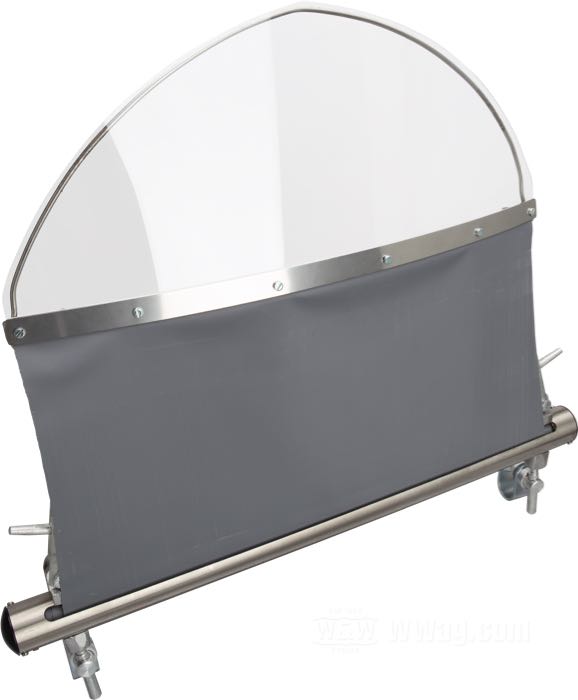 Parabrezza »Hanson Roll-Up«; acciaio / policarbonato / vinile, argento; peso lordo: 3.44 kg