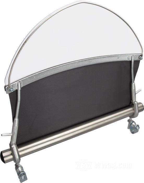 Parabrezza »Hanson Roll-Up«; acciaio / policarbonato / vinile, argento; peso lordo: 3.44 kg