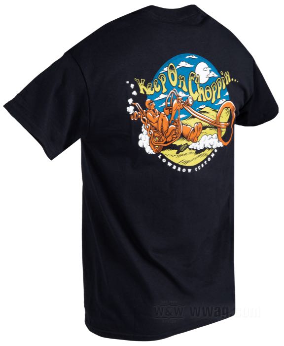 T-Shirt »Keep on Choppin'« von Lowbrow Customs; Baumwolle, schwarz; Größe: S; USA; Bruttogewicht: 140 g