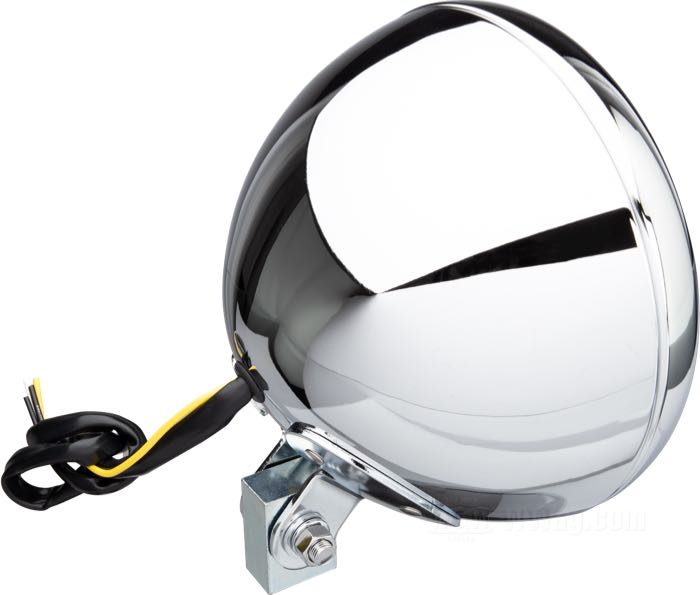 Guscio faro; atto per FLST 1987-2017; acciaio, cromato; profondità: 130 mm; Ø 210 mm; per parabola (Ø): 7”; senza lampadina; senza inserto; con blocchetto di montaggio; con cavi e zoccolo di montaggioo; rimpiazza OEM HD 67789-91; peso lordo: 1.3 kg