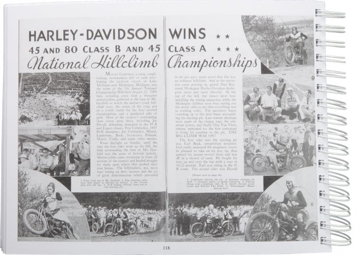 Libro »The Harley-Davidson Knucklehead Years Vol. 1 - January 1936-December 1938«; papel; ancho x alto: 28 x 21 cm; de Steve Slocombe; encuadernación en espiral; color + blanco y negro; 500 páginas; inglés; ISBN: 9780952750581; peso bruto: 1.23 kg