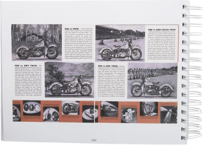Libro »The Harley-Davidson Knucklehead Years Vol. 4 - January 1945-December 1947«; carta; larghezza x altezza: 28 x 21 cm; di Steve Slocombe; spiralatura; a colori + bianco e nero; 454 pagine; inglese; ISBN: 9781739135812; peso lordo: 1.27 kg