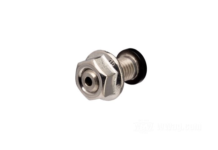 Stehbolzen, hohl von Kellermann; für Atto Blinker und Rücklichter; Billet-Aluminium, schwarz eloxiert; Länge: 20 mm; Gewinde: M5 x 0.5 / M8; Bruttogewicht: 7 g