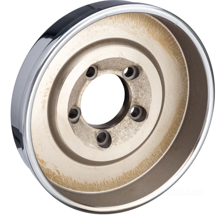 Tambour de frein de Cannonball; pour roues Cannonball MAG-12; adaptable à Big Twin 1936-1948, Servi-Car 1941-1957, WLC; acier, chromé; position: avant; poids brut: 1.97 kg